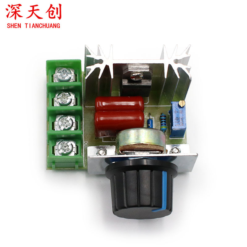 2000W controlled silicon high-power electronic voltage regulator, dimming, speed regulation, temperature regulation