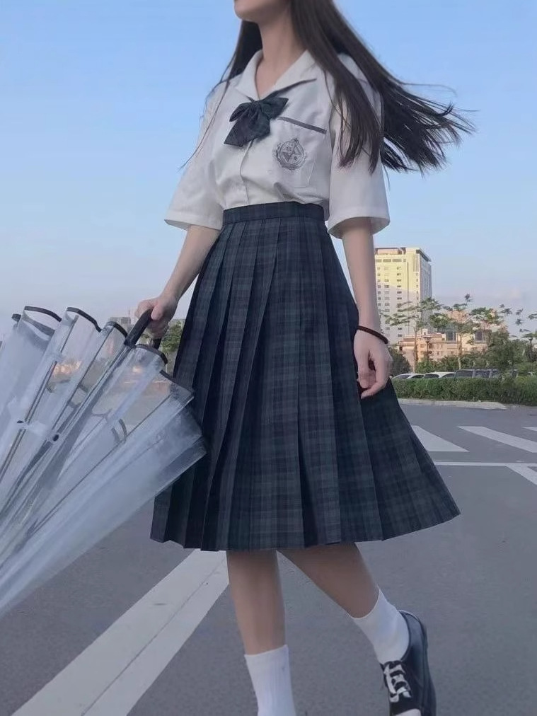 Vivienne Genuine JK Dress Student Japanese School Long Dress Female Orthodox Short Skirt Japanese JK Uniform