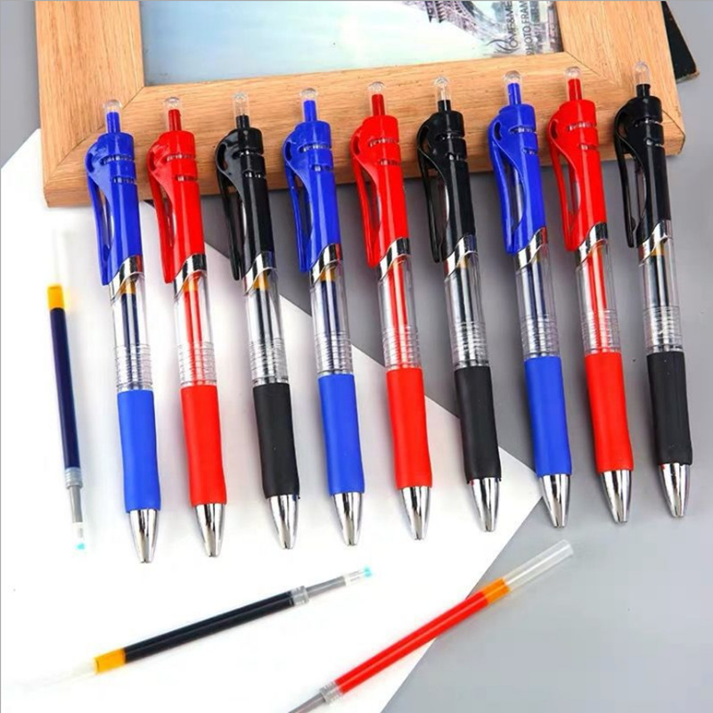 K35 Press Gel Pen Ballpoint Pen Signature Pen Boxed Stationery Student Wholesale Exam Bullet 0.5mm Quick Drying