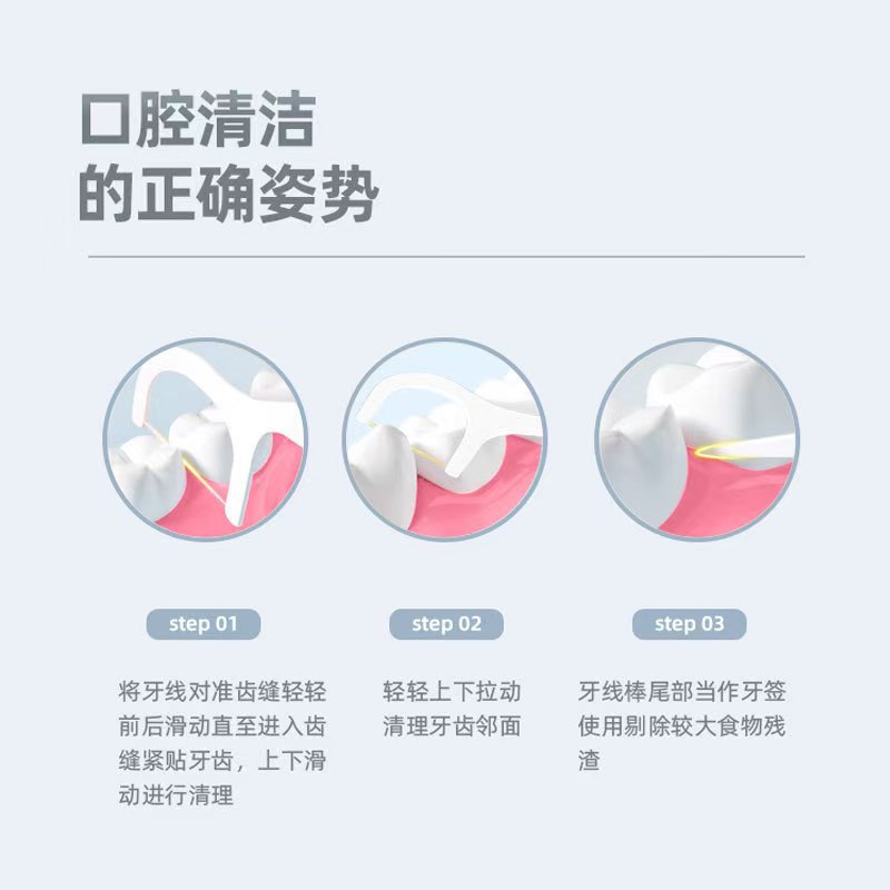 in stock Custom Dental Floss Disposable Separate Packaging Portable Ultra-fine Elastic Toothpick Line Dental Clinic Floss Stick