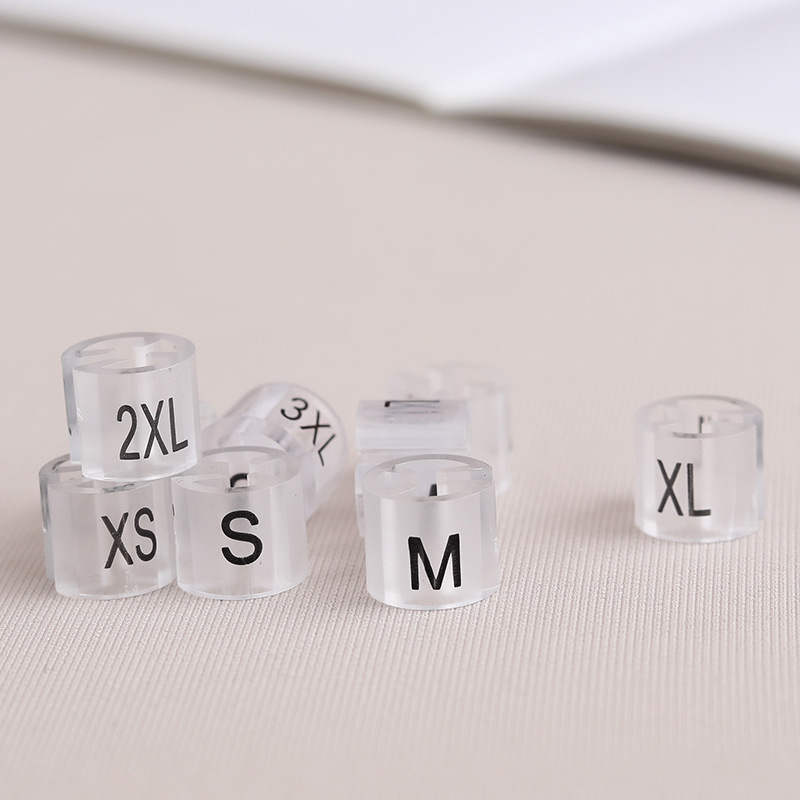 Прозрачные пластиковые зажимы для размера, кольца для размеров, зажимы для ярлыков, двусторонние зажимы производителя