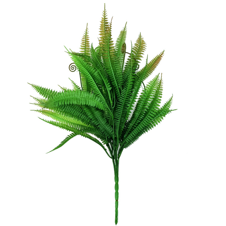 Nordic 7 Fork Simulation Persian Leaf Matching Material Simulation Flower Fern Leaf Bundle Home Wedding Decoration Green Plant Bonsai Decoration