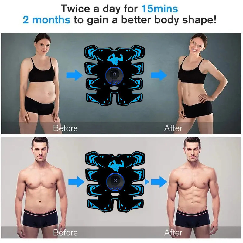 New Ems Abdominal Fitness Instrument 8 Abdominal Muscle Abdominal Trainer Home Sports Fat Loss Machine Lazy Fitness Equipment Abdominal Muscle Patch