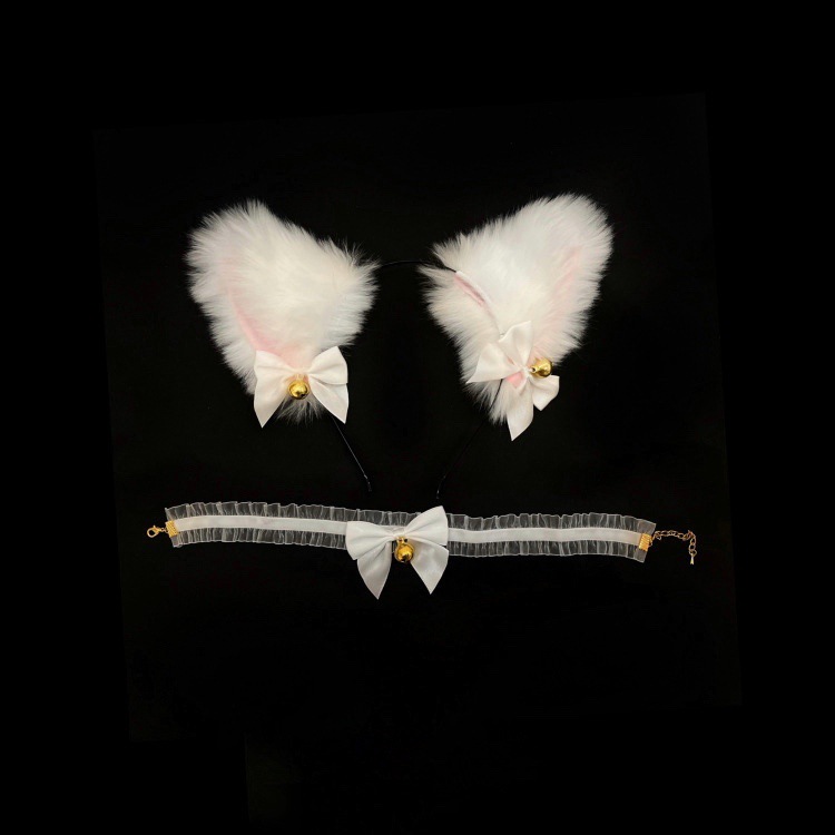 Lace Bow Bell Necklace Women's Choker Neck Collar Accessories Neck Strap Hanging Neck Distinctive Neck Chain Soft Trendy for Girls