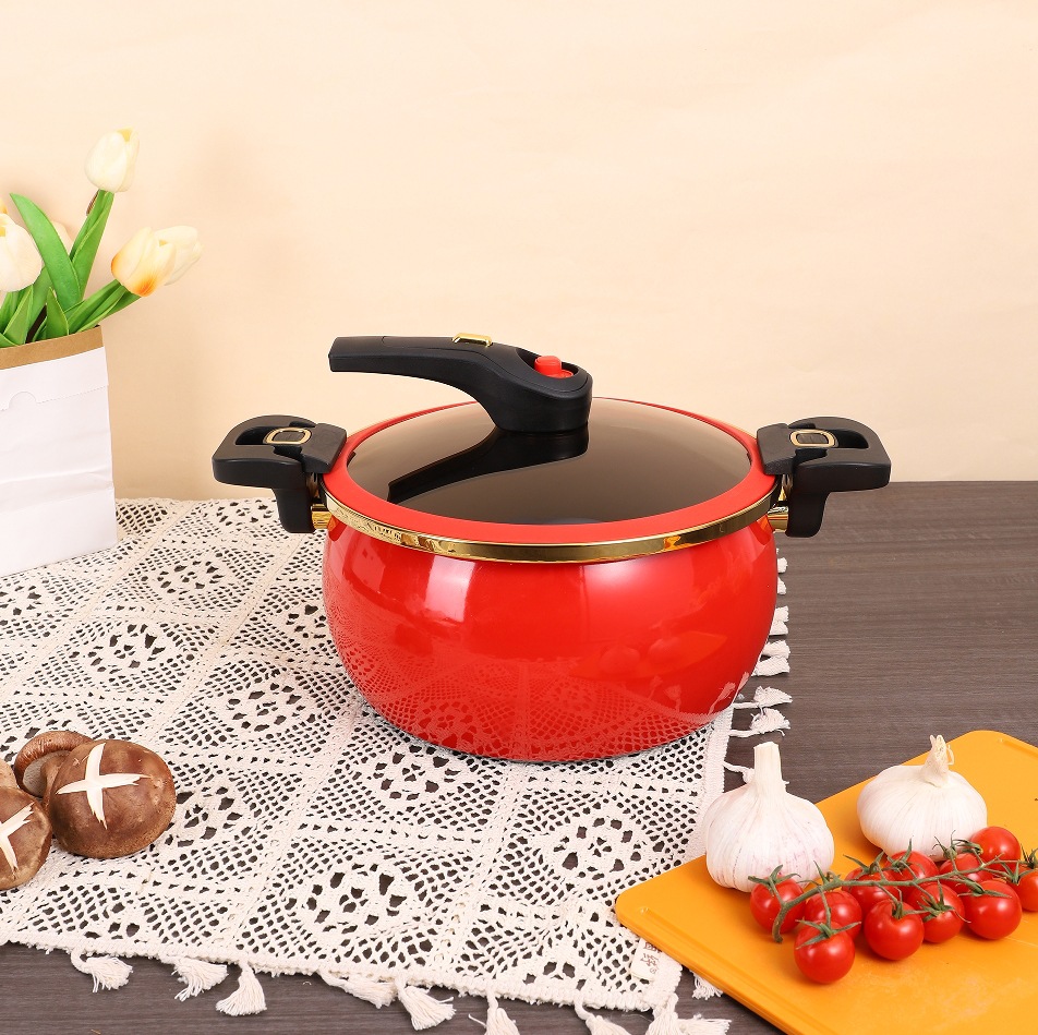 New Enamel Enamel Micro Pressure Pot Household Large Capacity Multi-function Palace Micro Pressure Pot Soup Stew Non-stick Pot