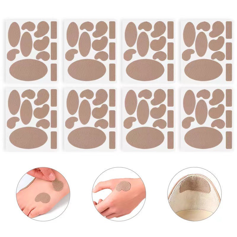 Manufacturer's Velvet Four-Season Non-Heel Heel Stickers in Bulk 11 Pieces/Plate Velvet Random Stickers for High Heels Anti-Wear Foot Stickers