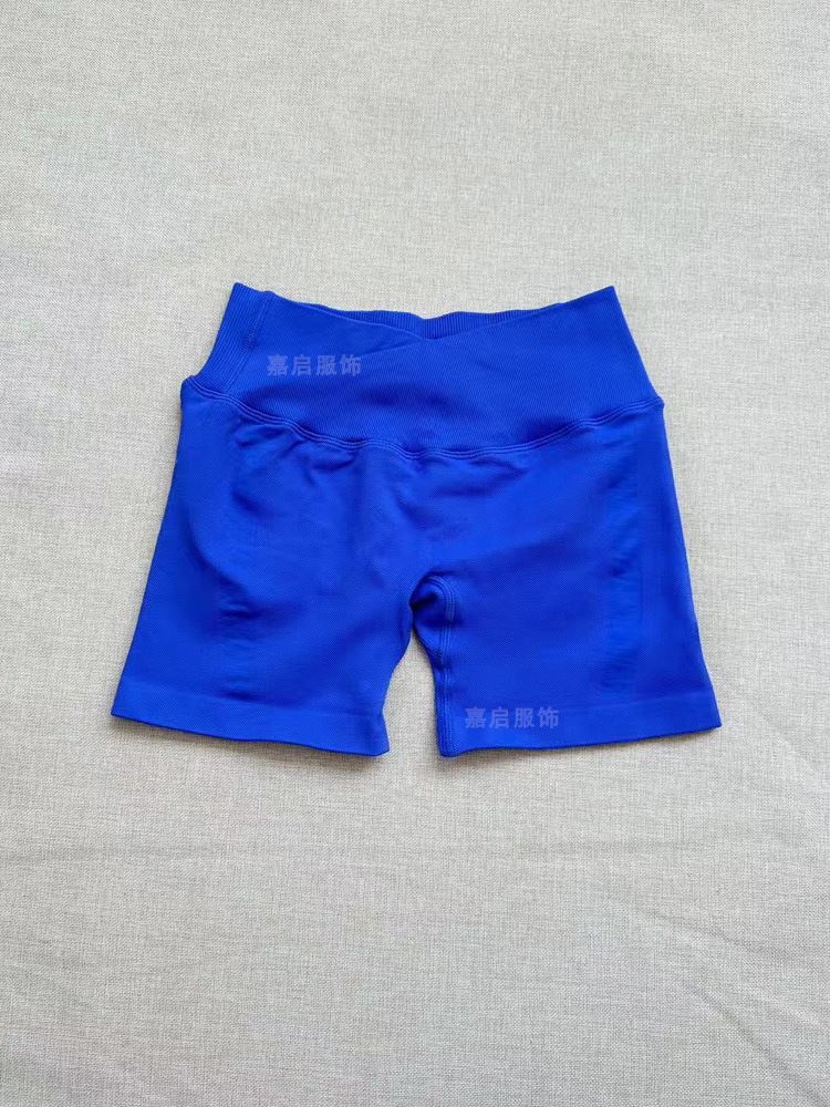 Dfyne New Cross-Waist Shorts Women's Yoga Fitness Three-Point Pants Hip-Lifting Low-Waist Seamless Fitness Shorts