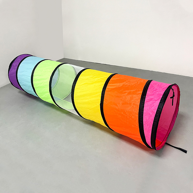 New Early Childhood Education Toys Rainbow Colorful Tunnel Crawling Indoor Hole Drilling Portable Children's Channel Tent Wholesale