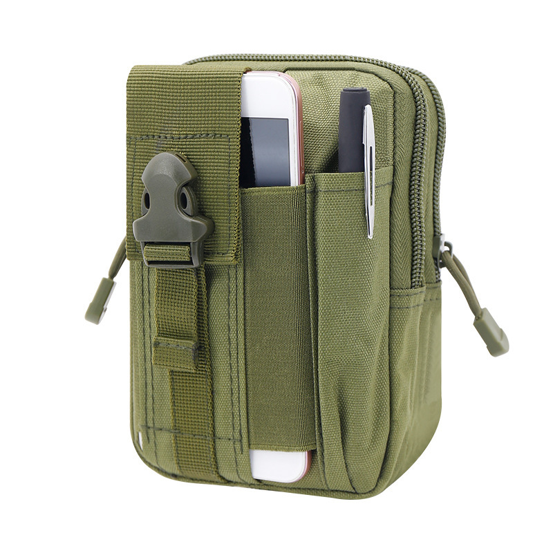 Outdoor Sports Multifunctional Military Fan Molle Bag 6inch Mobile Phone Bag Cycling Storage Accessories Tactical Waist Bag Wear-Resistant