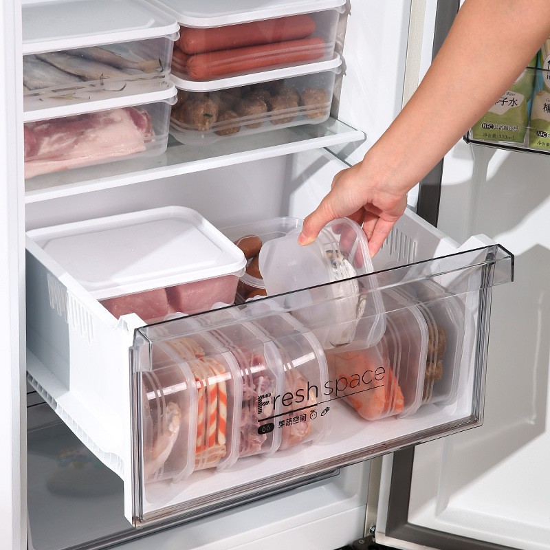 Special Storage Box for Refrigerator, Fresh-Keeping Box, Quick-Frozen Meat, Frozen Refrigerated Box, Food-Grade Sealed Packaging Small Box, Heating