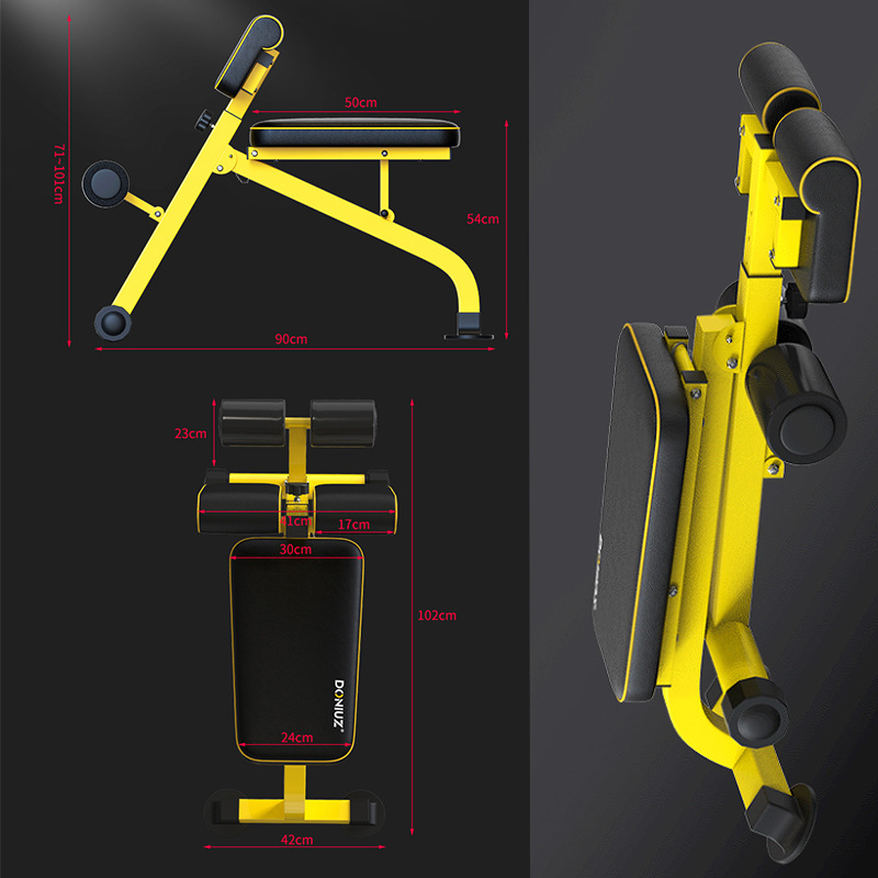 Goat Lifter Multifunctional Roman Chair Household Fitness Equipment Sit-Up Abdominal Folding Dumbbell Pastoral Stool