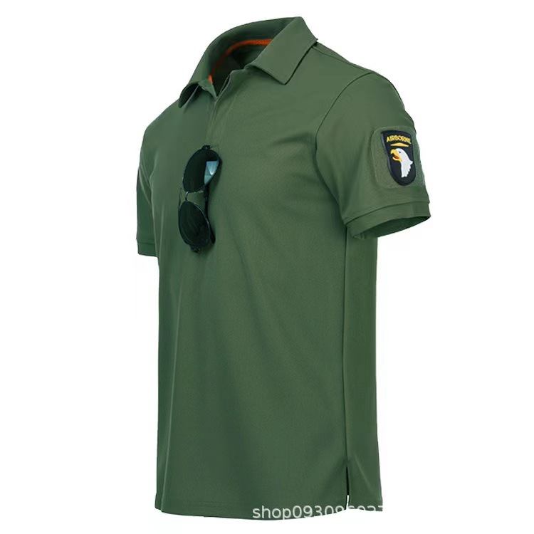 Polo Shirt Work Clothes Mercerized Cotton Men's Pure Color Lapel Short-Sleeved Corporate Group Clothes Cultural Shirt Camouflage Short-Sleeved
