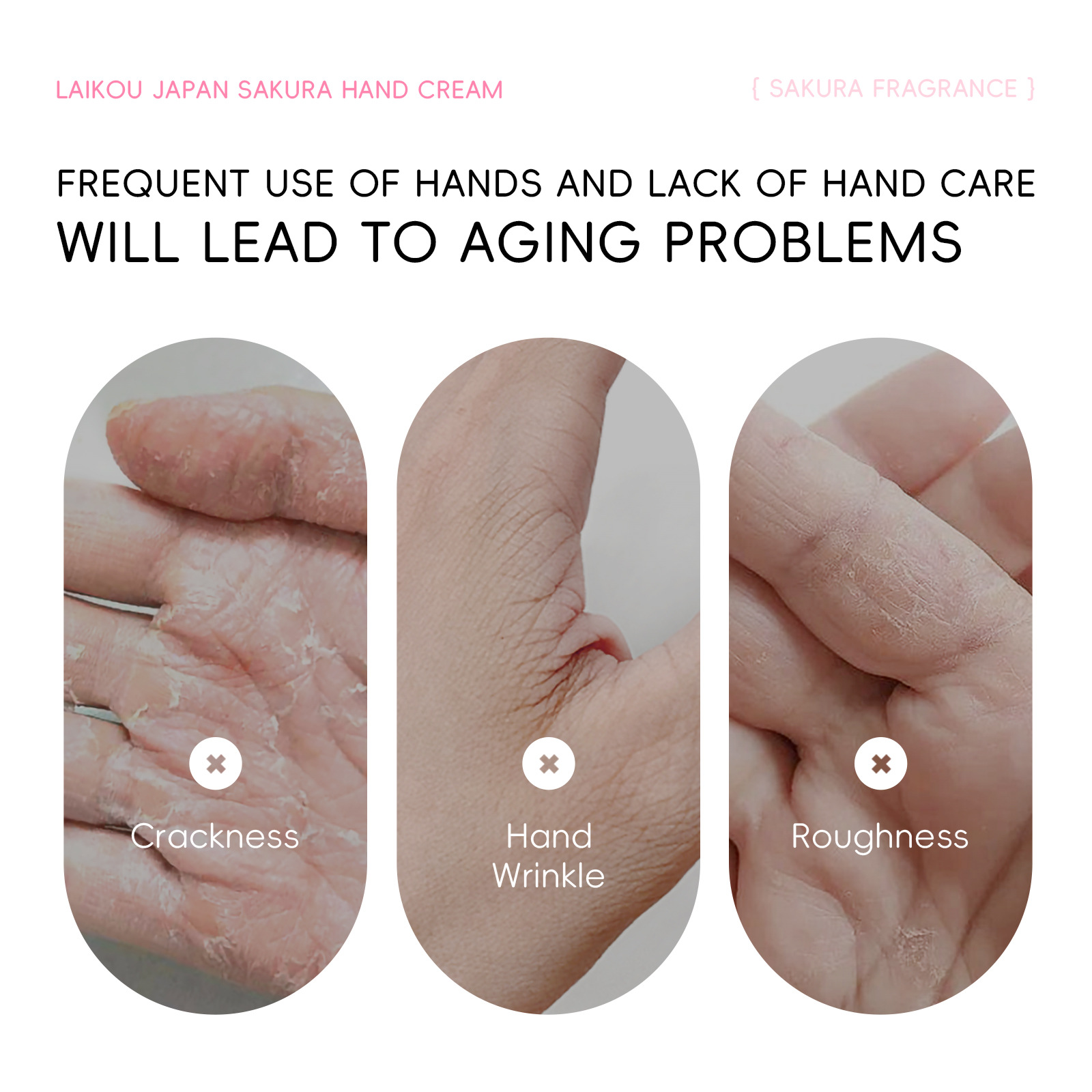 Cross-Border Laiko Sakura Hand Cream 3g Single Piece Fragrance Portable Moisturizing Small Mini Travel Size Ready for Sale