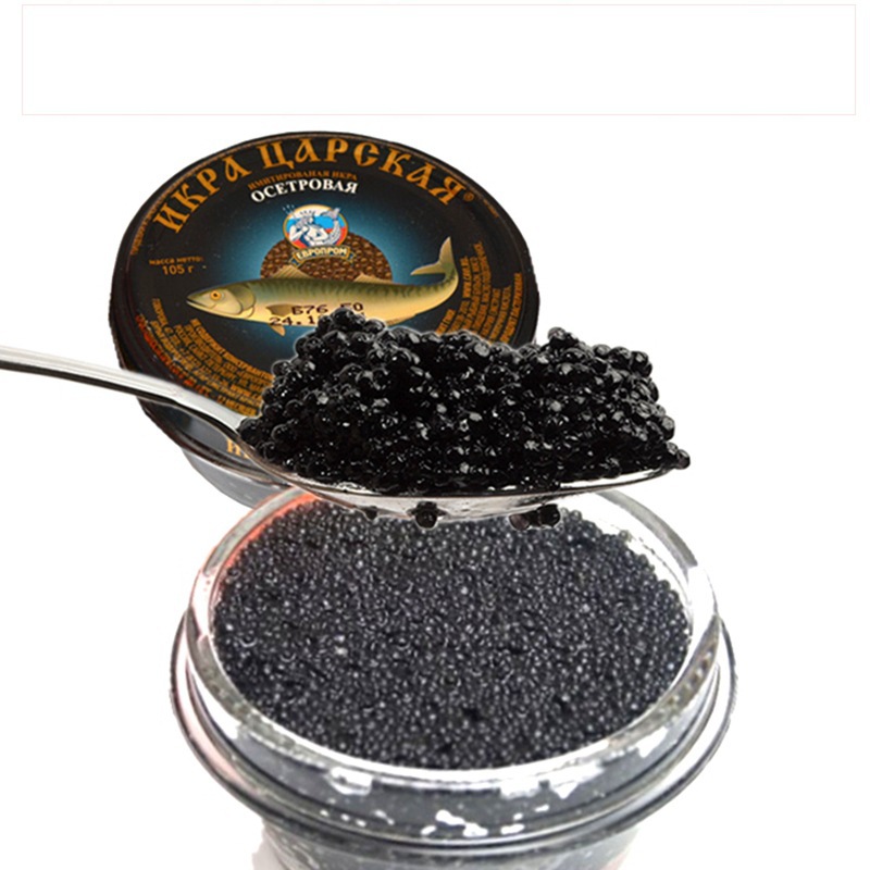 Russian Imported Baltic Caviar Sauce 105g Imitation Synthetic Caviar Sturgeon Tsar Wholesale Canned Product