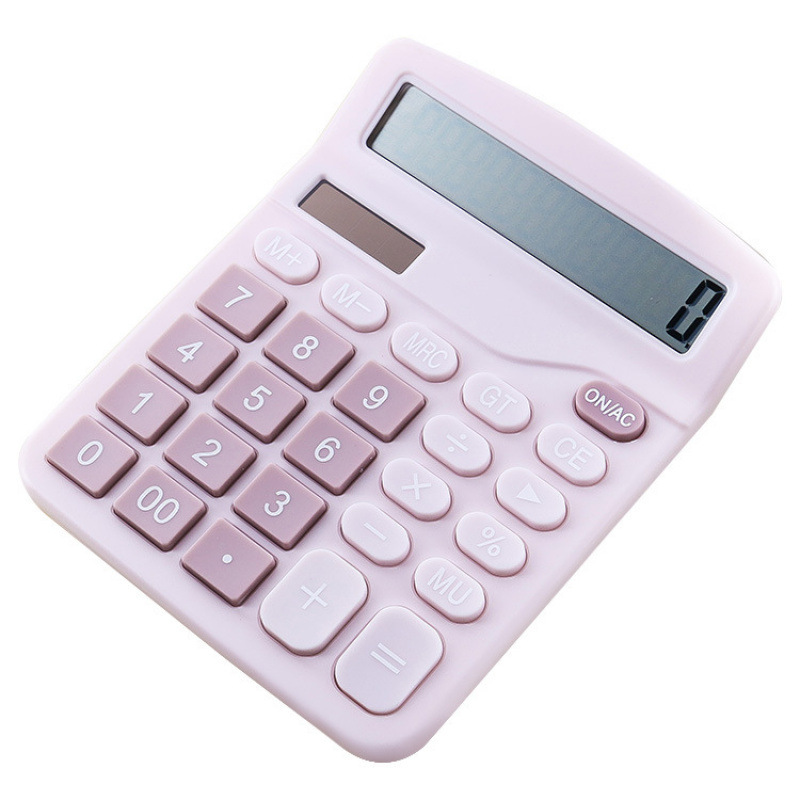 Real Solar Calculator 12-Digit Display Financial Office Student Calculator Manufacturer Wholesale Business Calculator