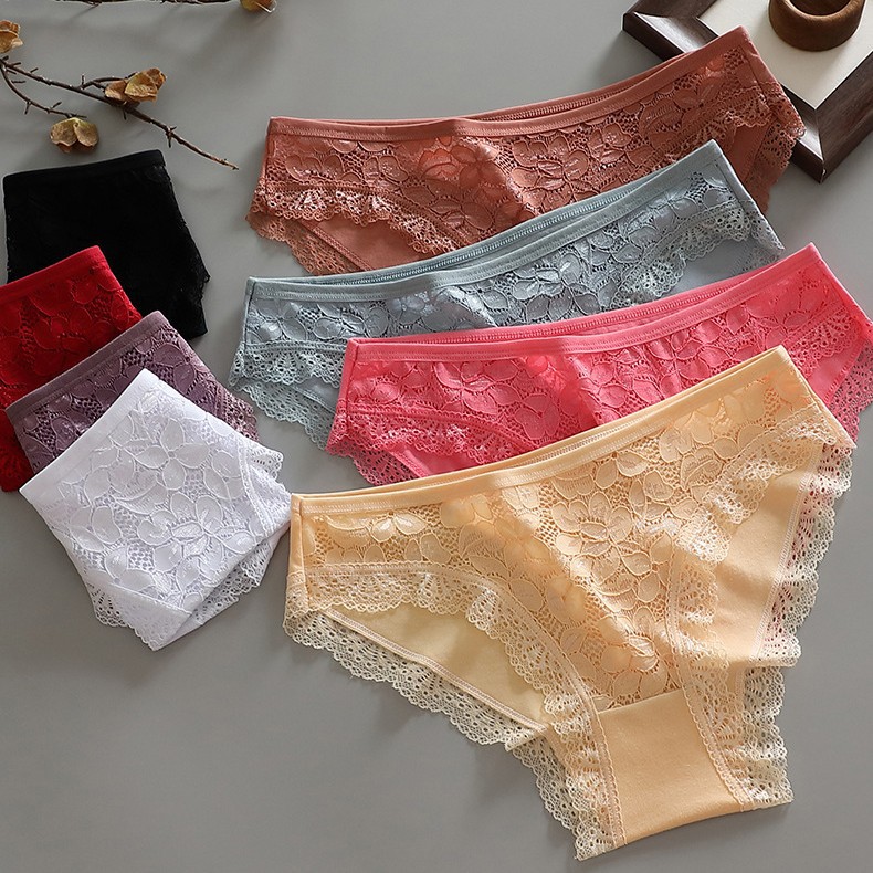 Дышащие сексуальные женские трусы из чистого хлопка, кружевные, японский стиль, шорты с вырезами