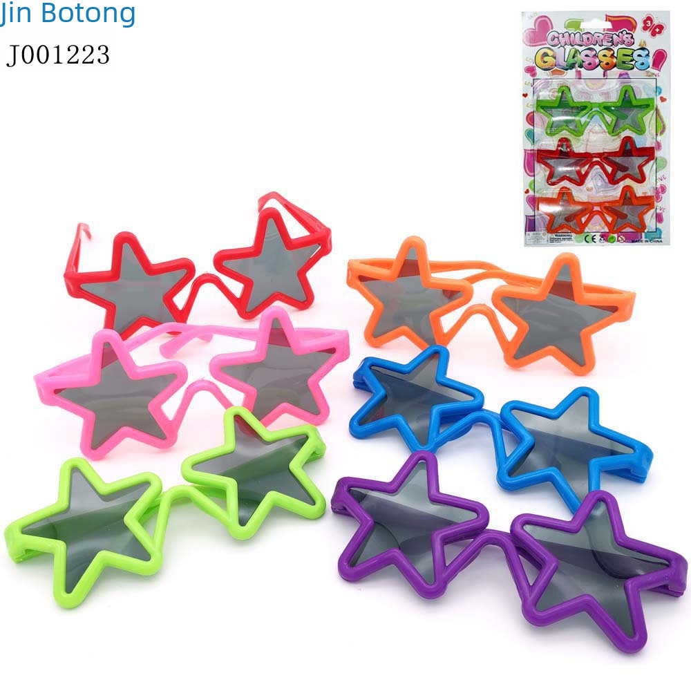 Cross-Border Colorful Plastic Five-Pointed Star Glasses Independence Day Party Glasses Accessories Fun Cartoon Children's Star Glasses