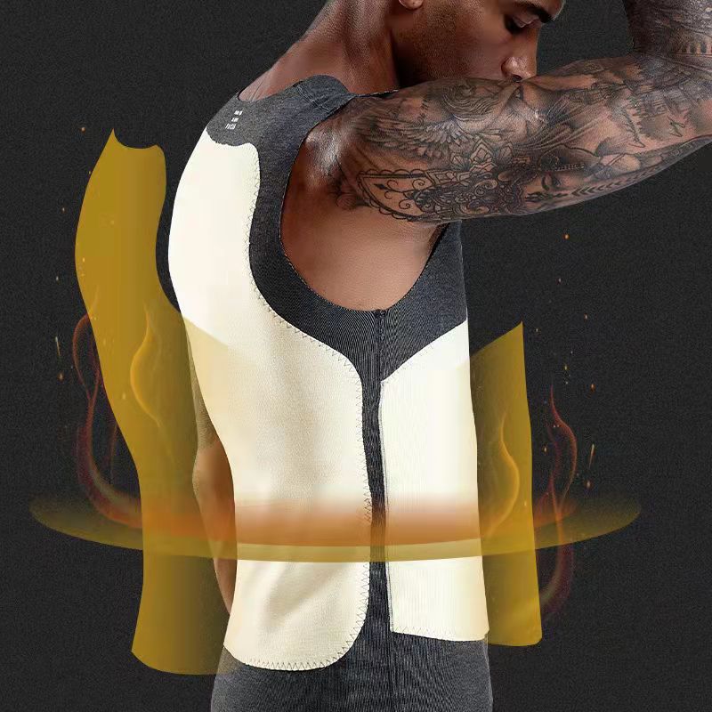 Men's Thermal Underwear Vest Autumn and Winter Fleece Sports Tank Top Base Layer De Rong Vest Men's Clothing