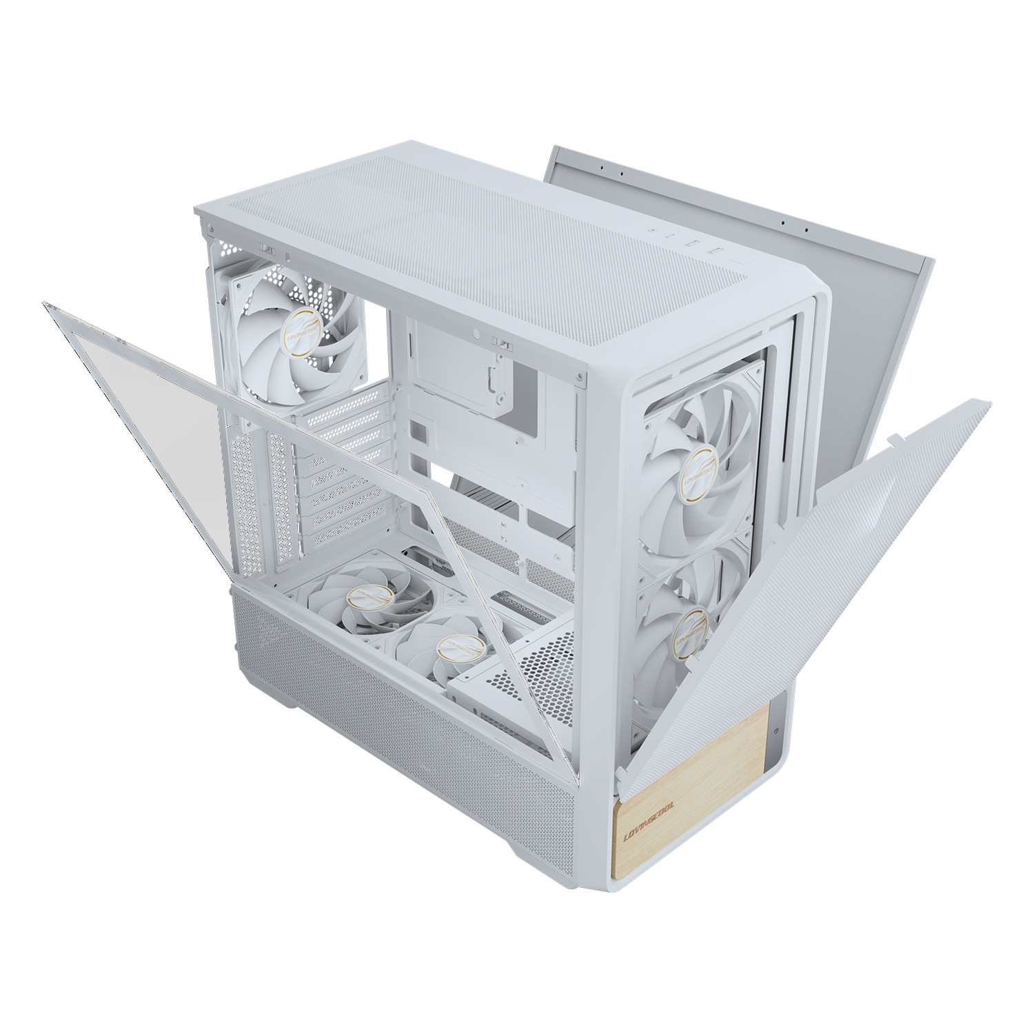 Lovingcool Leili Cool Wooden A1 Log Decoration 360 Water-Cooled Atx Desktop Host Computer Game Case