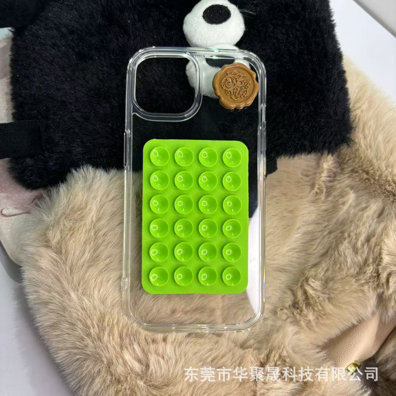 In-Stock Multifunctional 24-Piece Square Silicone 8*5.5cm Thin Single-Sided Adhesive Anti-Slip Phone Holder Suction Cup
