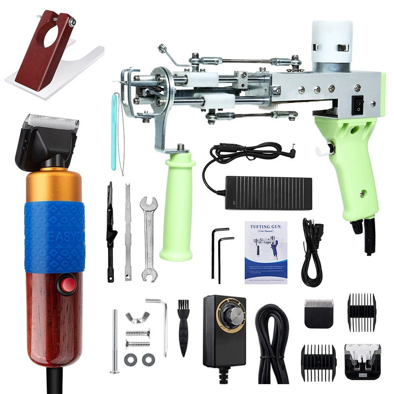 Cross-Border Tufting Gun Tufting Gun Two-In-One Tufting Gun Electric Clipper Set High Quality Carpet Gun Manufacturer