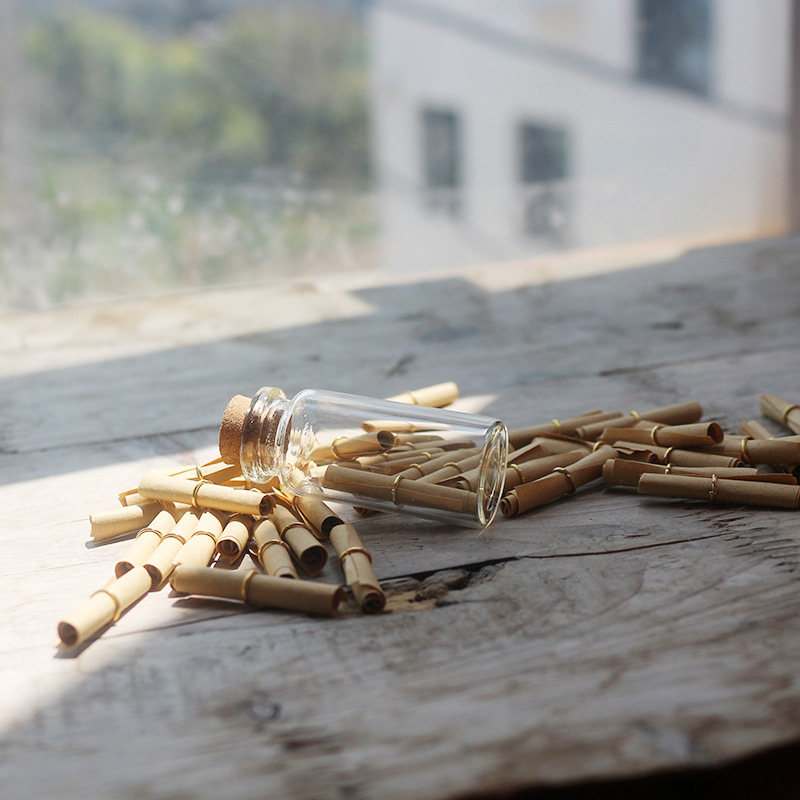 Металлическое кольцо для записок, крафт-бумага, цветные пожелания, креативные ретро-бумажные рулоны