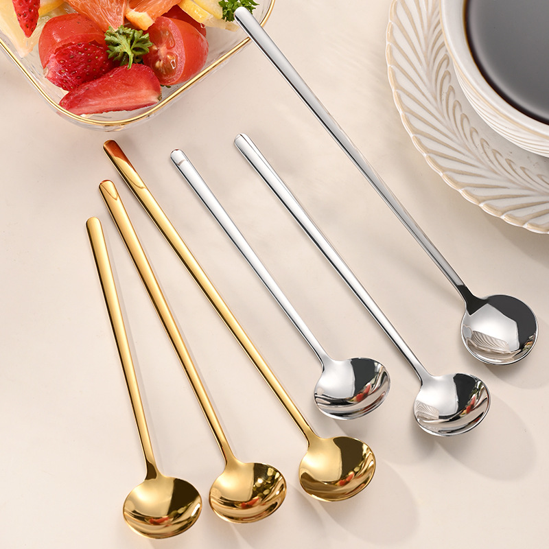 304 Stainless Steel Water Drop Spoon Thickeneded Coffee Spoon Bird's Nest White Fungus Honey Stirring Spoon Souvenir Laser Logo