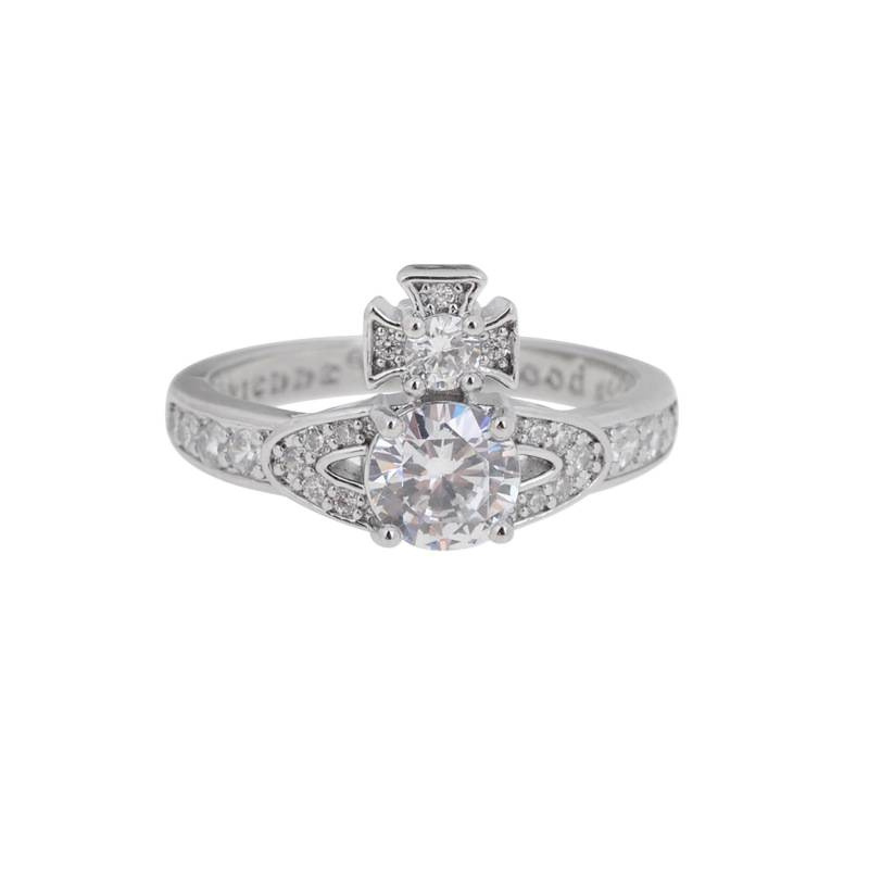 High-End Empress Full Zircon Saturn Orbit Ring Shiny Ins Internet Celebrity Fashion Ring