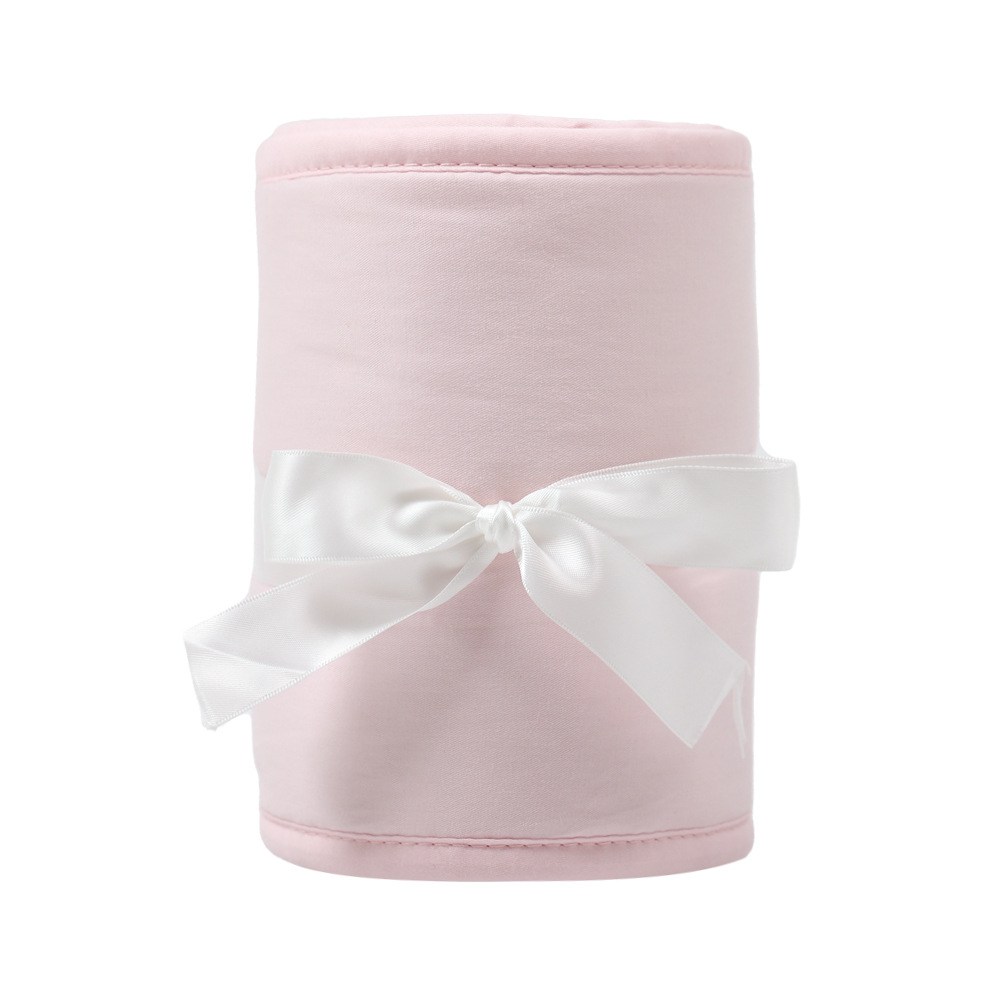 2024ins baby guardrail soft bag children's anti-collision solid color bubble velvet material split bed