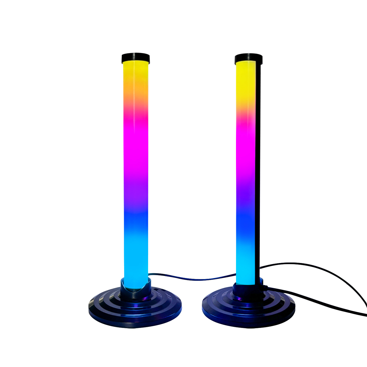 Cross-Border Rgb Sound Pickup Atmosphere Light E-Sports Room Computer Desktop Creative Led Music Audio Rhythm Sound Control Sensor Light