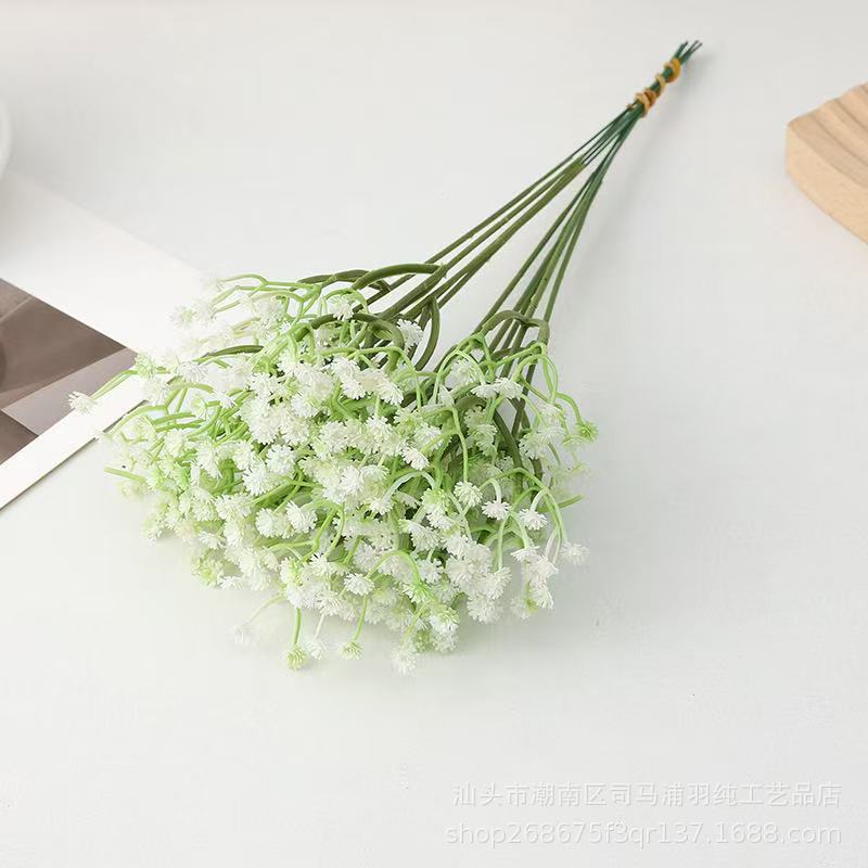 Simulation of gypsophila wedding decoration hand holding soft rubber gypsophila single plastic simulation flower fake flower ornaments wholesale