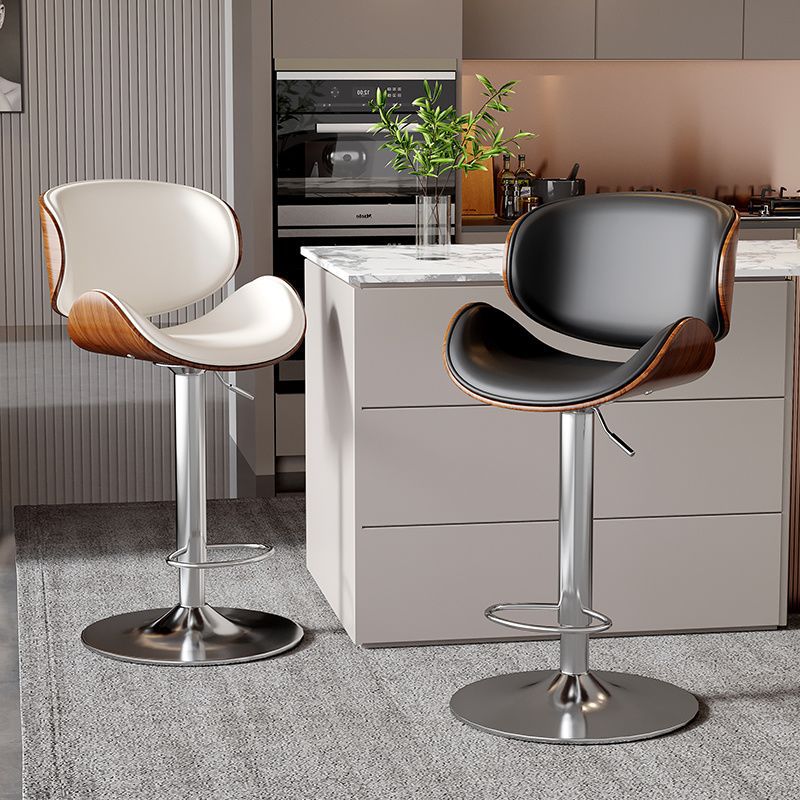 Bar Stool with Adjustable Height and Swivel, Modern Minimalist Design with Backrest, Suitable for Home, Front Desk, and Bar, Stylish High Stool from Factory