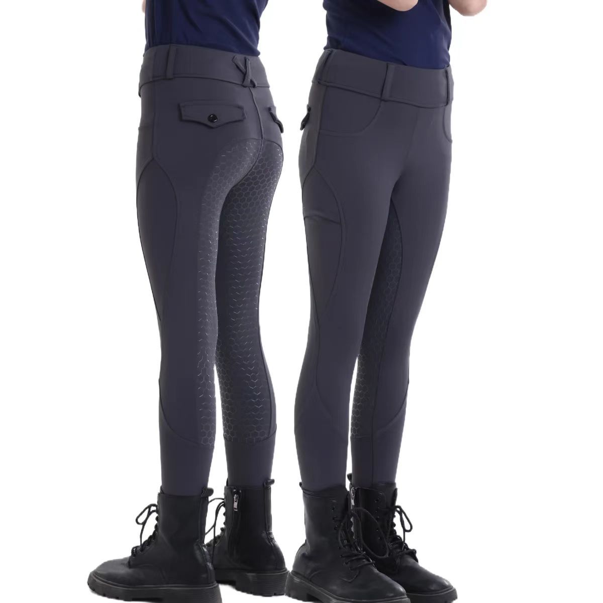 High-Waisted Slimming All-Season Quick-Drying Breeches, Wear-Resistant, Non-Slip, Breathable, Stretchy Equestrian Pants for Men, Women, and Children for Riding