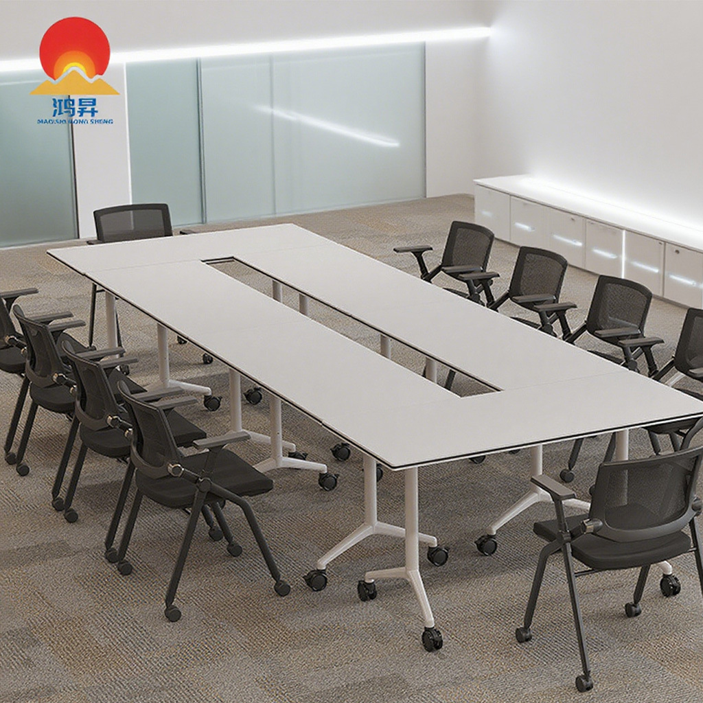 Комплект стола и стула для обучения, мобильный стол, длинный стол, образовательное учреждение, сплошной многофункциональный стол, складной конференционный стол