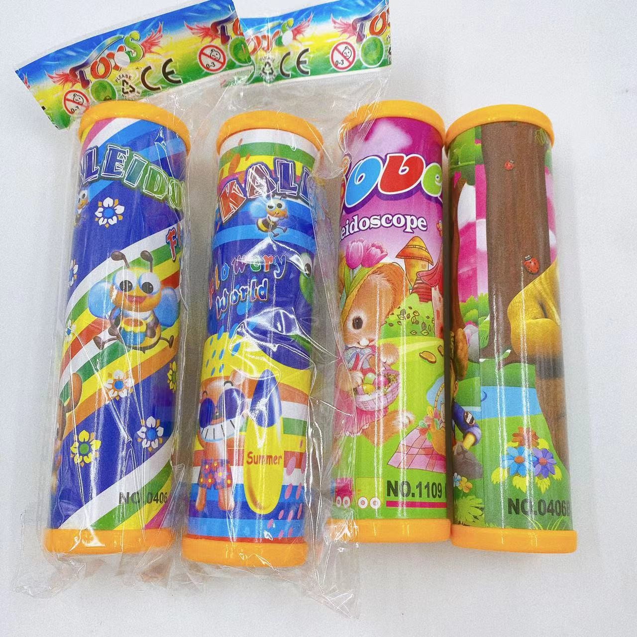 Оптовая продажа мультяшных игрушек калейдоскопа за 2 юаня, интерактивные игрушки для детей, ностальгический телескоп для семейного внутреннего просмотра