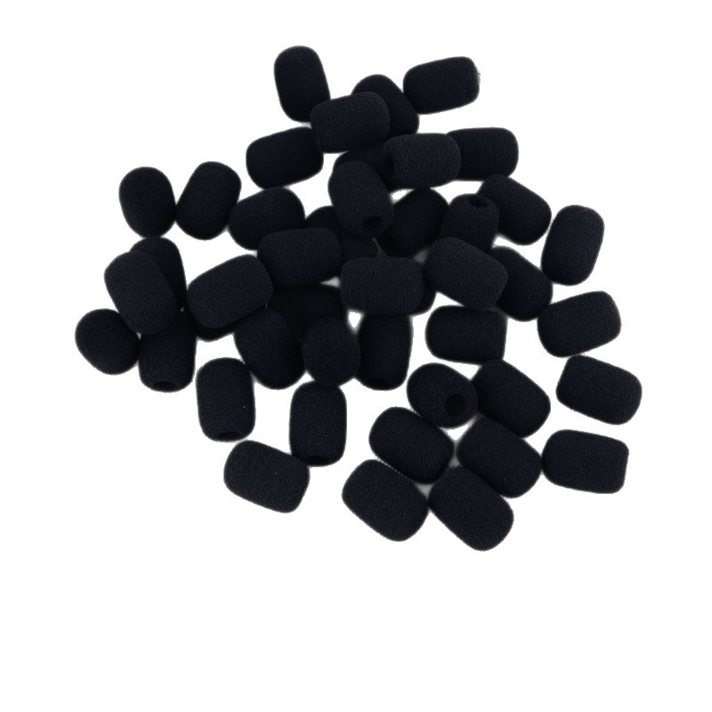 Little Bee Black Sponge Cover Headset Universal Head-Mounted Lavalier Microphone Sponge Cover Thickened Windproof Sponge