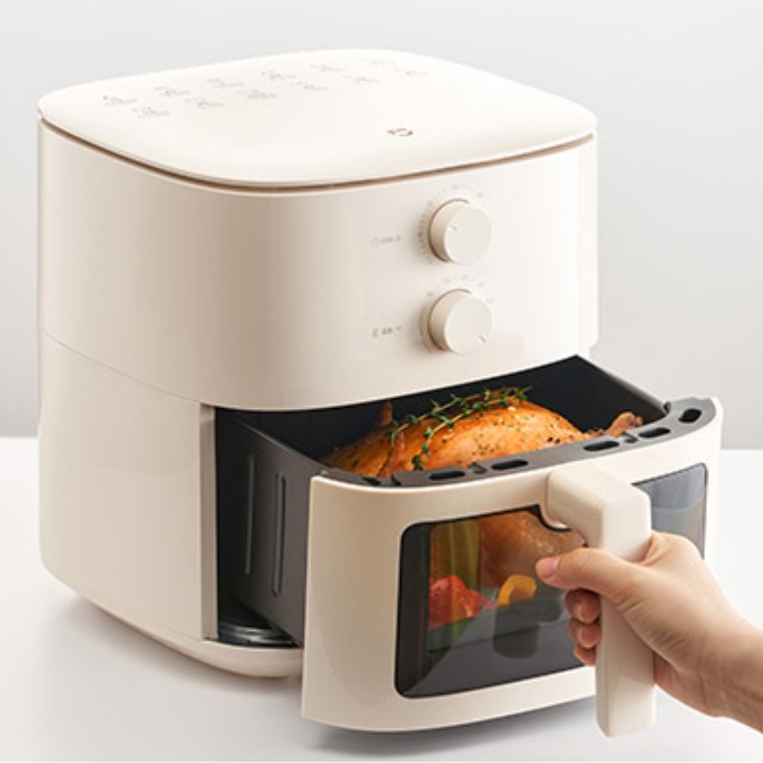 Xiaomi Mijia Air Fryer N1 Household Multifunctional Visualization Turn-free Large Capacity 5L Metal Inner Cavity Non-stick Pan