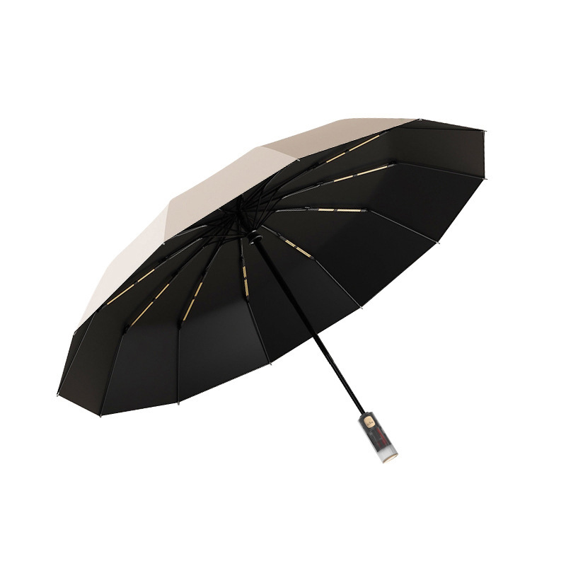 Full-automatic Umbrella Extra Thickened Reinforced Sunlight and Rain Dual-purpose Women and Men Sunshade and Sunscreen Ultraviolet Umbrella