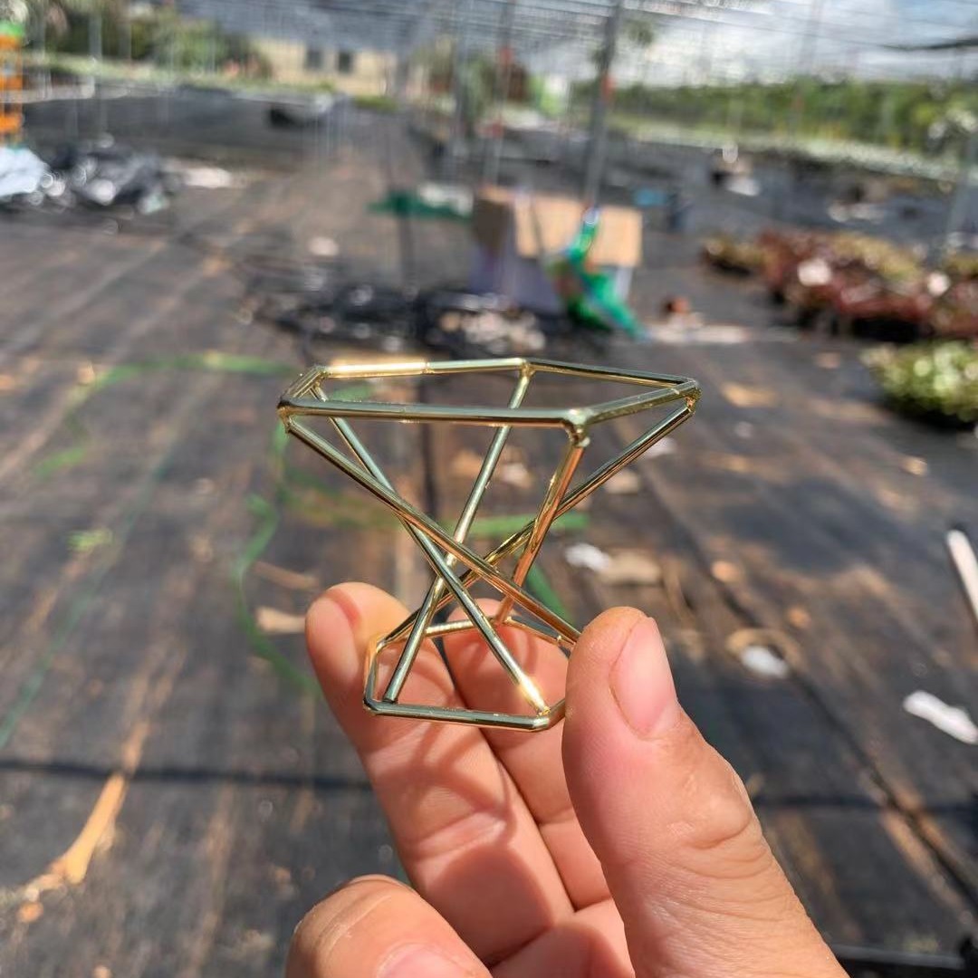 Factory Direct Air Pineapple Base Rose Gold Spiral Bracket