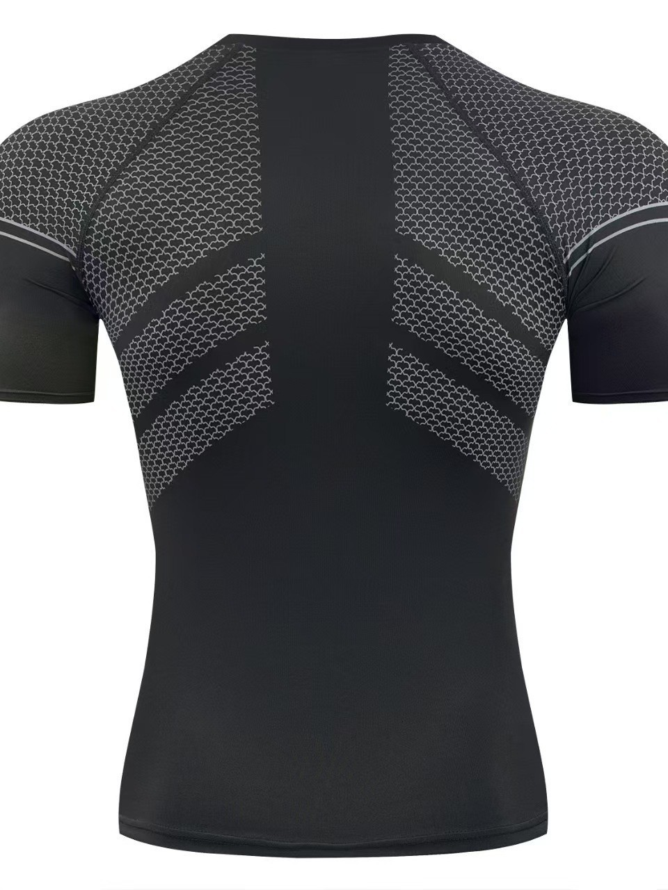 American-Style Muscle-Showing Sports Round-Neck Short-Sleeved Fitness Tops Training Tight-Fitting Summer Quick-Drying Elastic Slim Men's T-Shirt