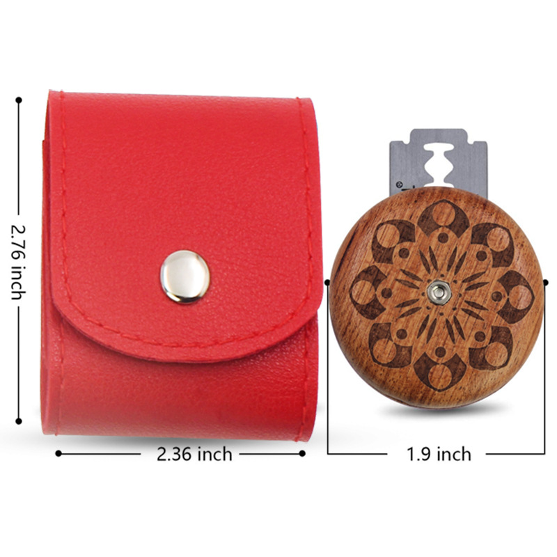 Rosewood UFO bread cutter baking European style French stick portable round soft European bag knife bread repair knife