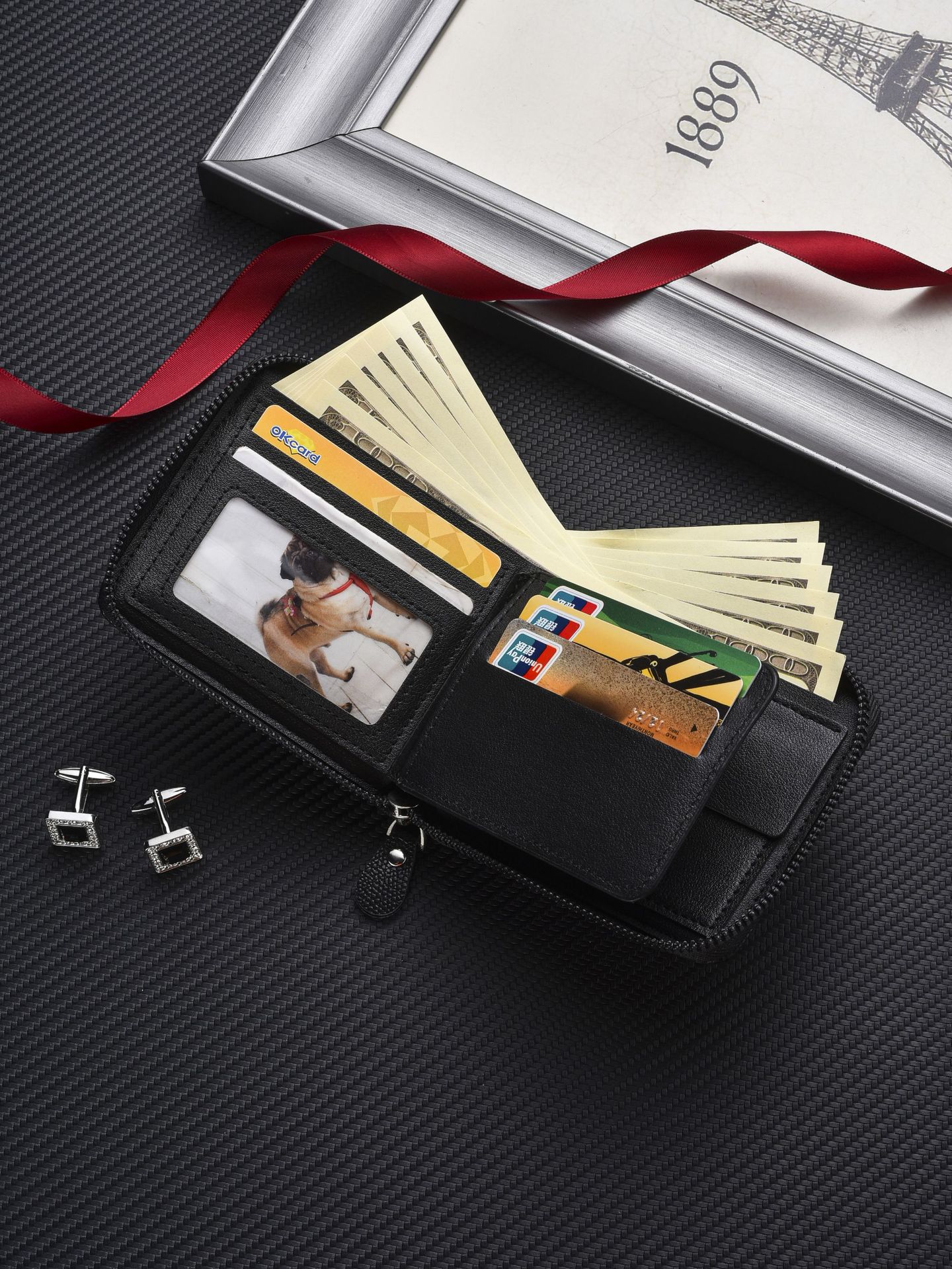 Men's Wallet Short Large Capacity Multi-Card Slot New Zipper Bag Id Bag Multi-Functional Coin Purse Manufacturer Wholesale