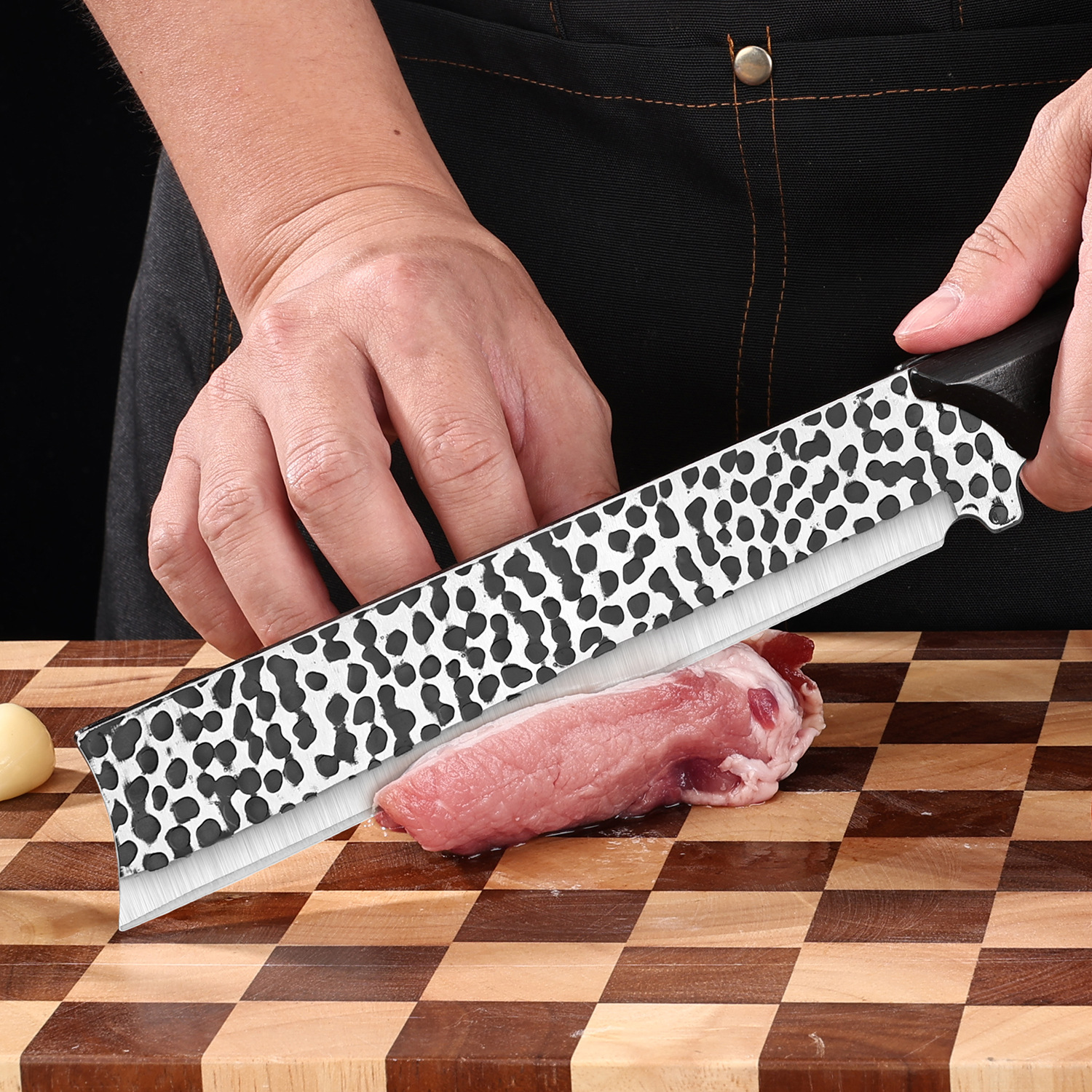 Internet-Famous Outdoor Camping Cutting Knife for Slaughtering Pigs, Cattle, and Sheep, Household Kitchen Knife, Stainless Steel Bone-Cutting Knife, Yangjiang