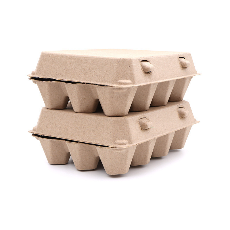12 Pieces of Pulp Egg Cartons 3X4 Egg Trays Pulp Molded Environmentally Friendly Degradable Native Eggs Firewood Eggs Foreign Eggs Stupid Eggs