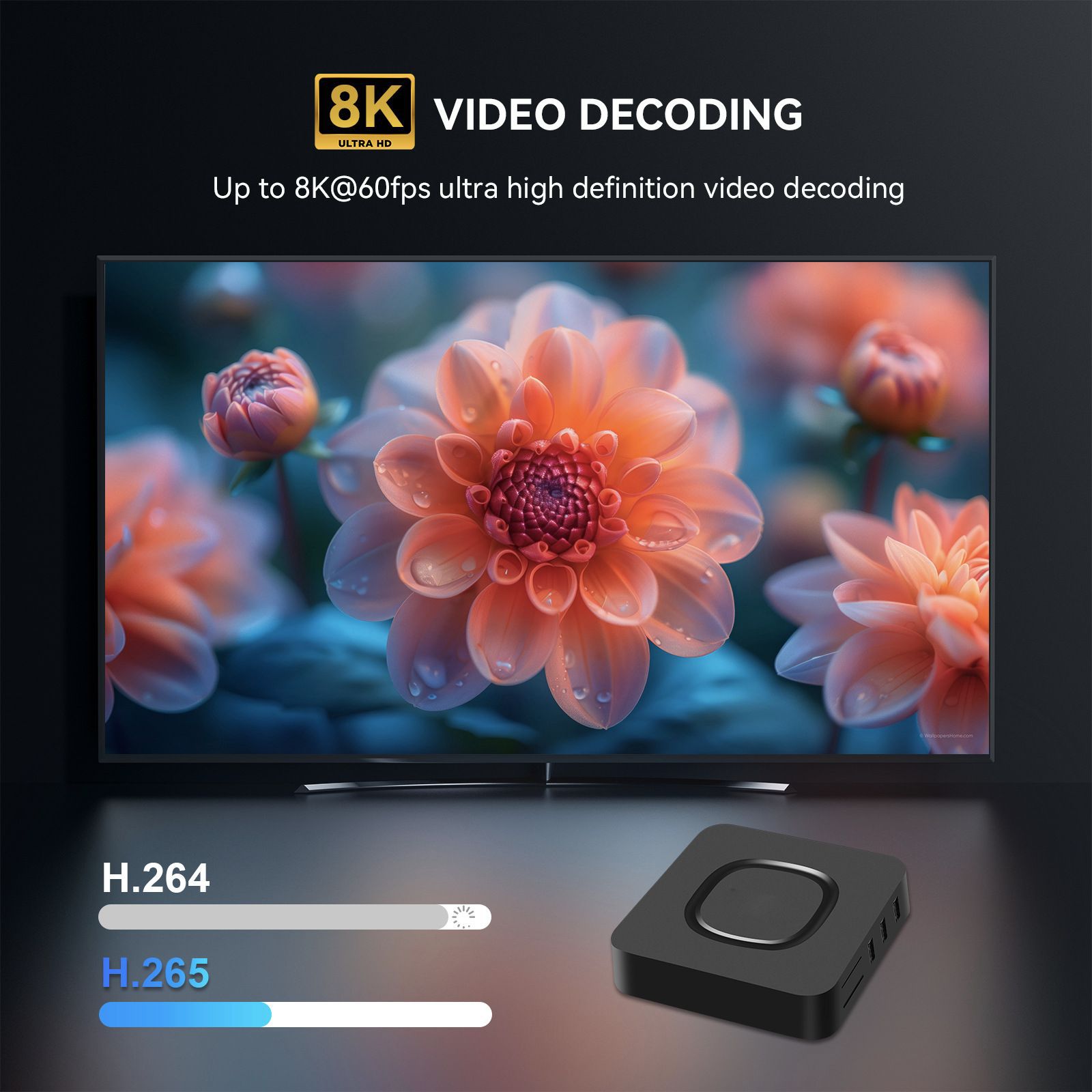 Onn Tv Box Android Network Set-Top Box Quanzhi H313 Video Player Tvbox Smart Tv Box