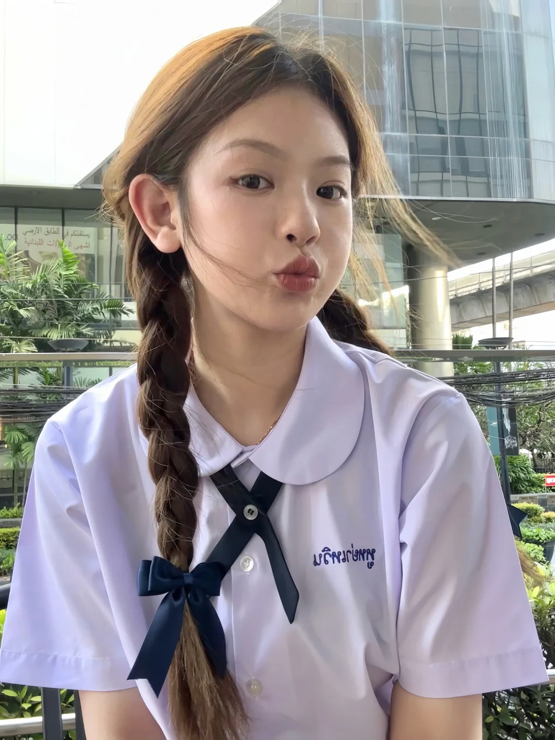 jk Uniform Suit Thai School Uniform Nano Short-sleeved Thai Shirt Preppy Style Class Uniform Female Summer Junior High School Graduation Uniform