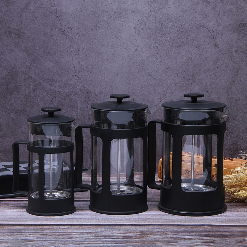 Cross-border new plastic tea maker French coffee filter press household stainless steel filter screen Press custom