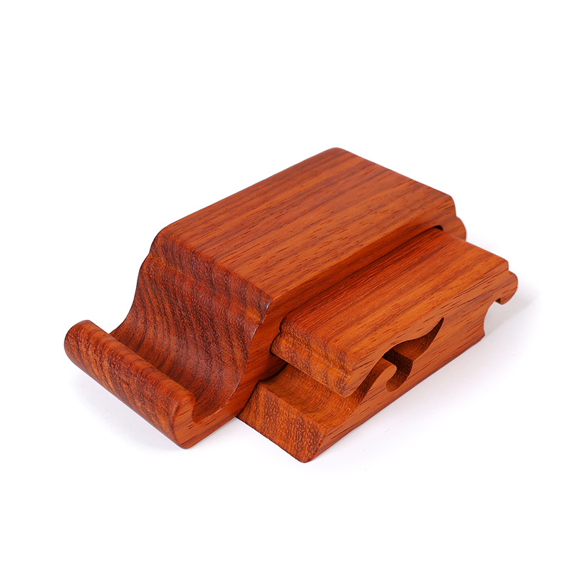 Rosewood lying elephant mobile phone base multifunctional mobile phone bracket solid wood base creative desktop mobile phone holder coaster