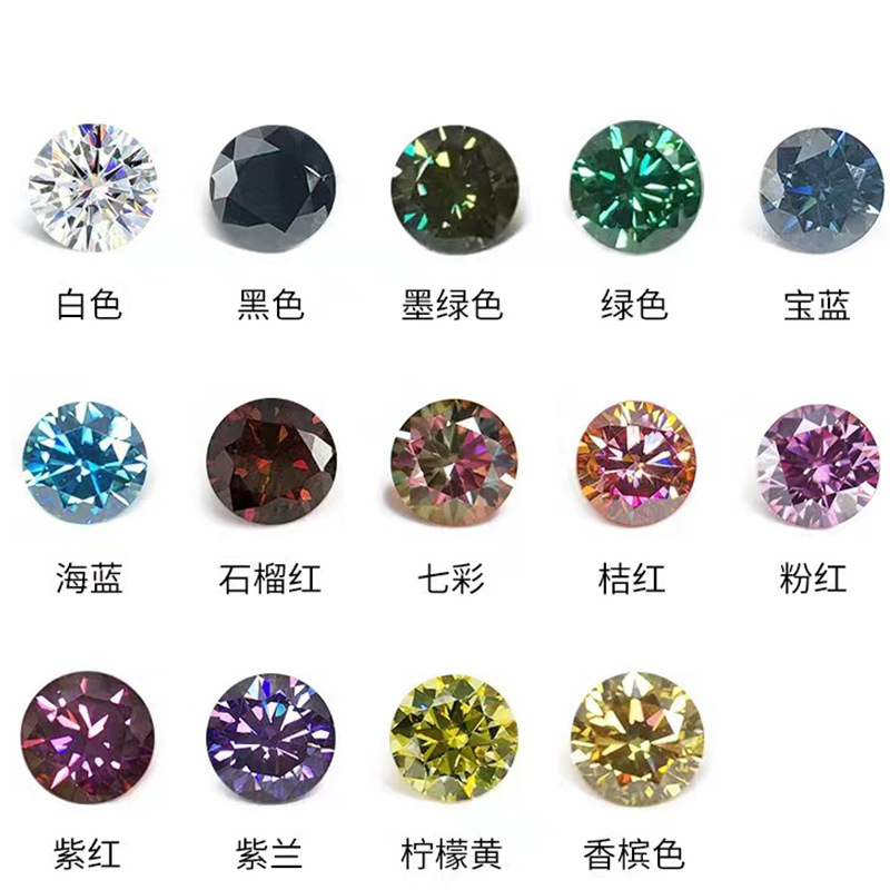 Fine Stone Moissanite Bare Stone Mossam Bare Diamond 10 Points 1 karat Round Bare Diamond Can Be Done Ring Women's Necklace Hanging Earrings