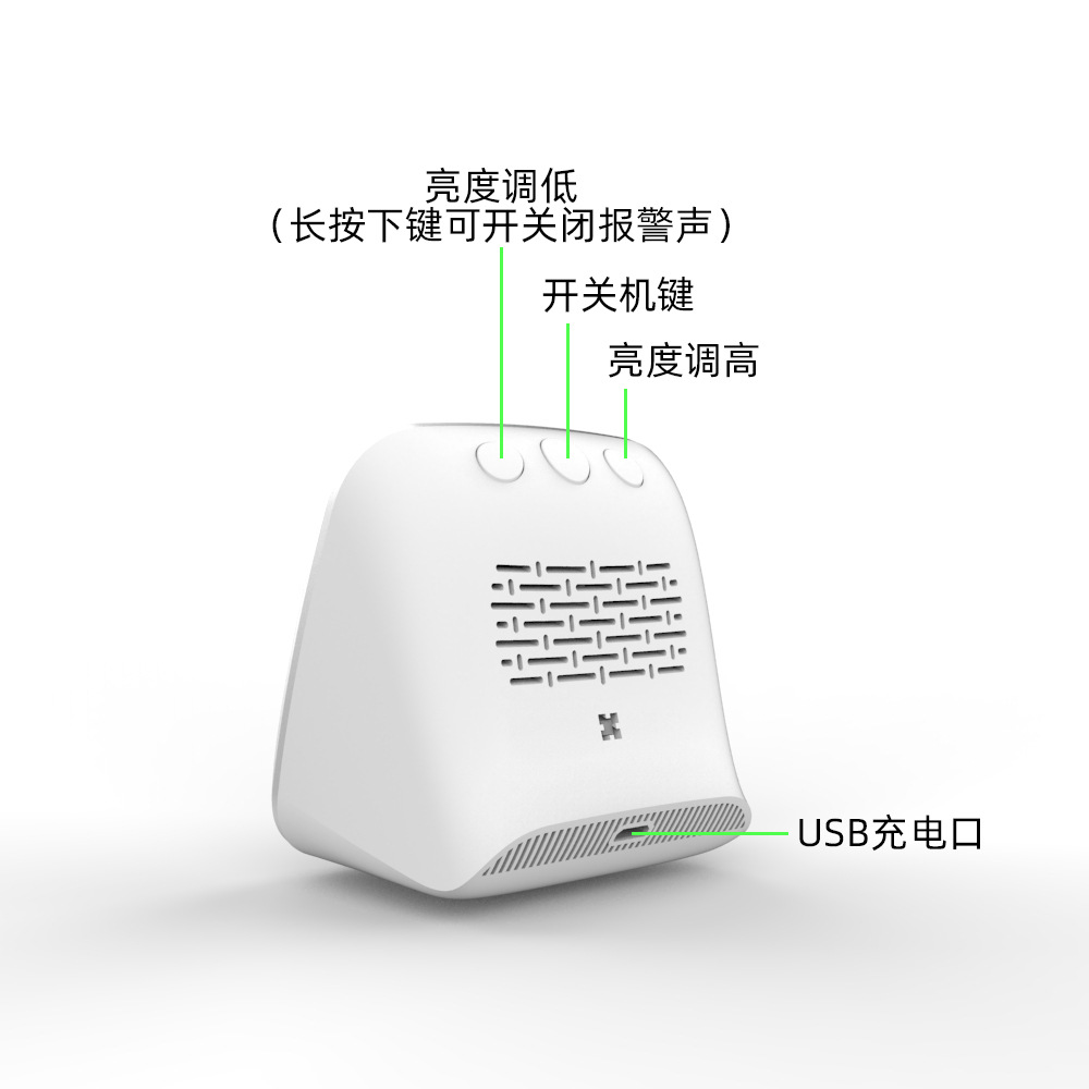 Portable Air Monitor Real-Time Digital Display Haze Detection Intelligent Alarm Indoor and Outdoor Dust Particulate Analysis